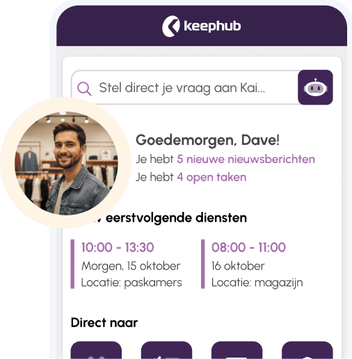 Centraal sociaal intranet platform voor kennisdeling en samenwerking binnen teams.